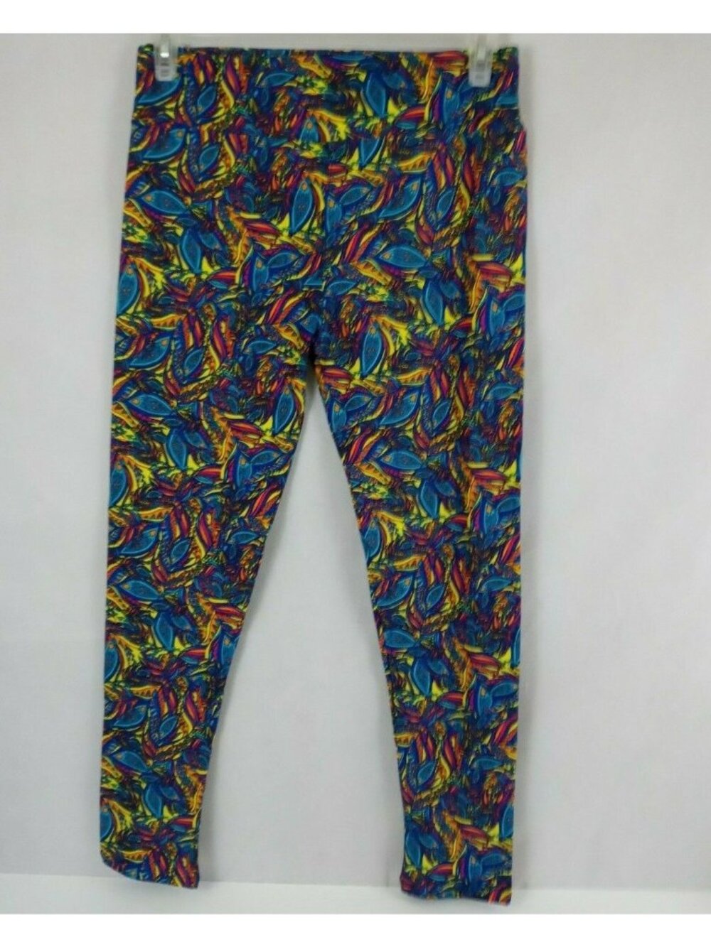 New LuLaRoe One Size Leggings With Colorful Retro Floral Design